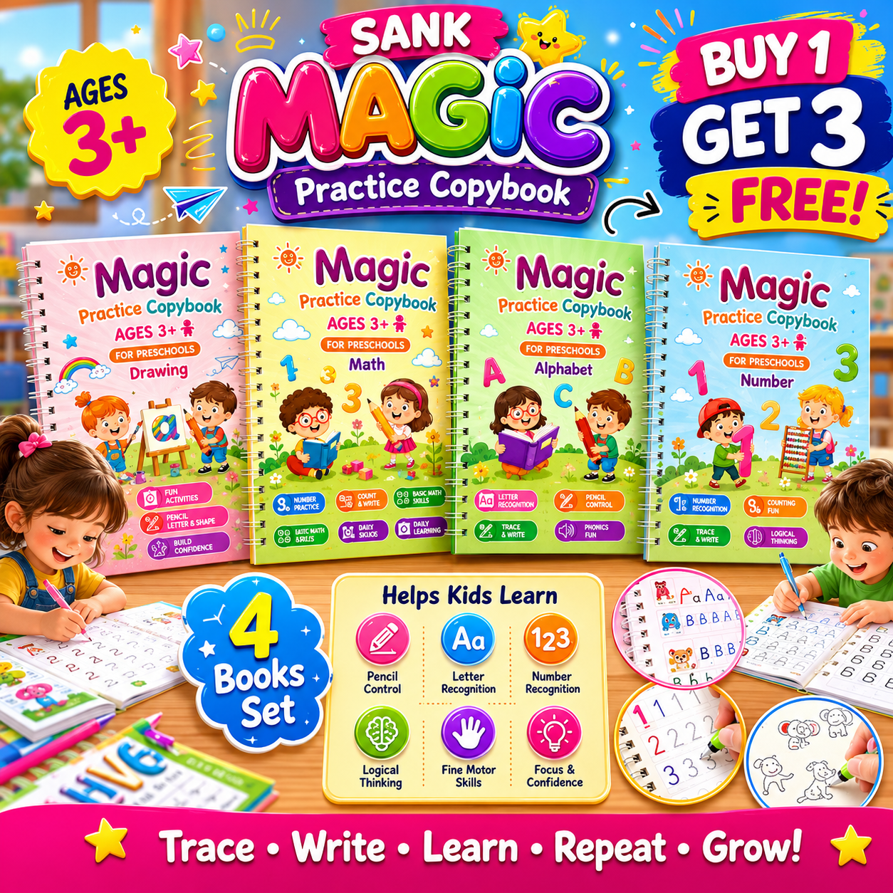 Magic Practice Book 💫BUY 1 GET 3 FREE🔥