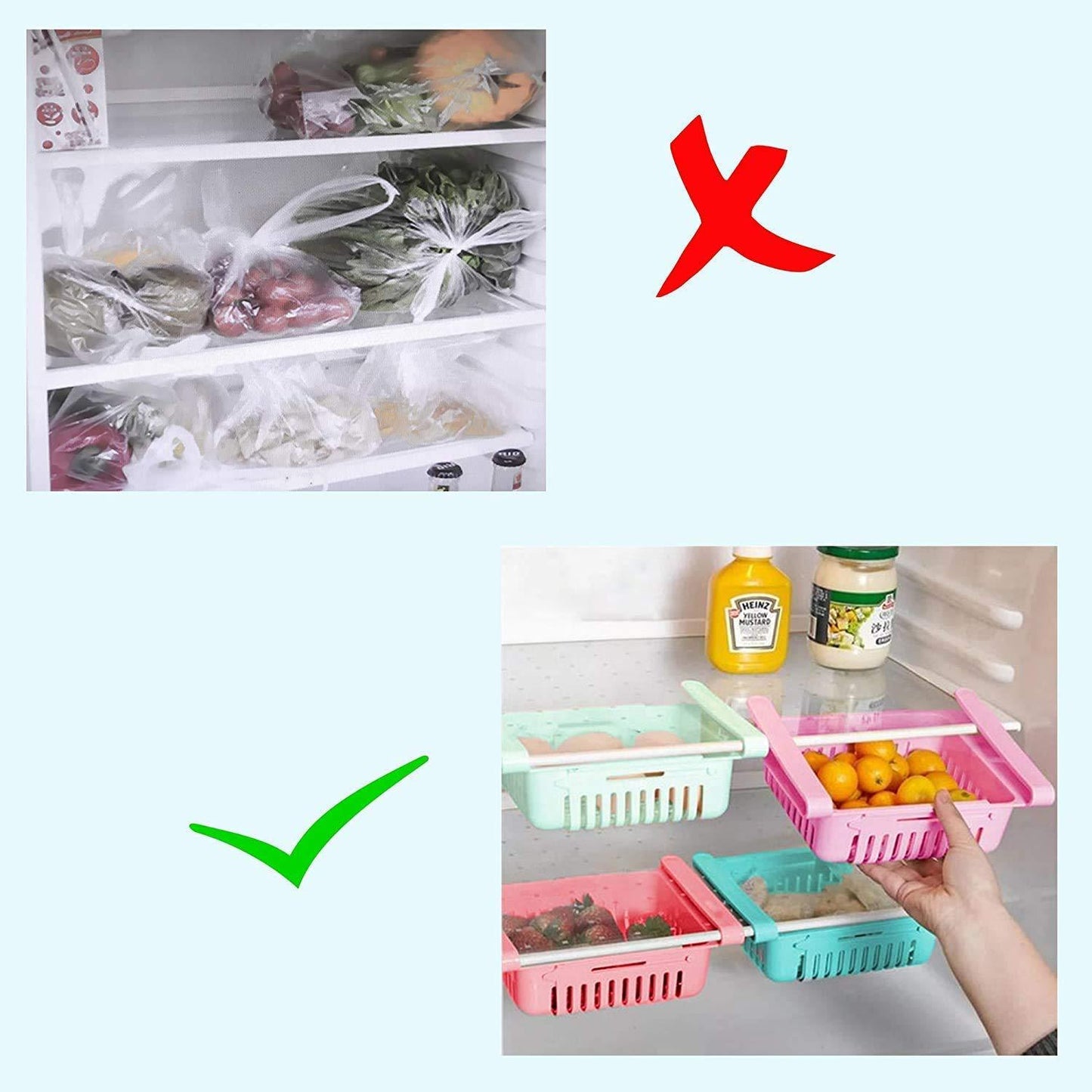 Adjustable Fridge Storage Rack™ (Pack of 4)