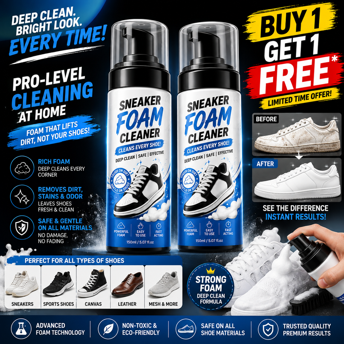 Sneaker Foam Cleaner 👟BUY 1 GET 1 FREE💫