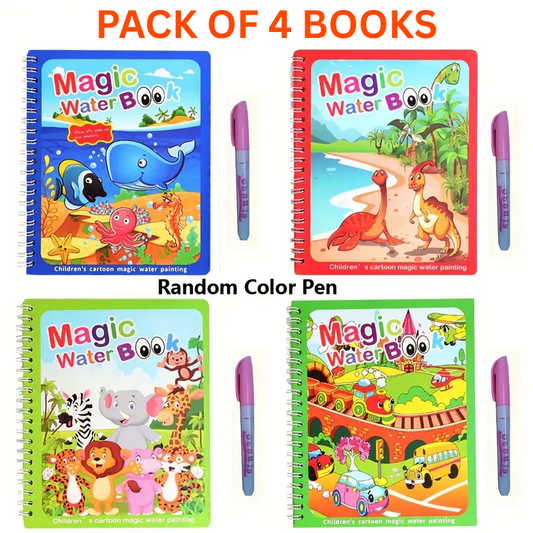 Reusable Magic Water Books 🔥 Pack of 4 ⭐