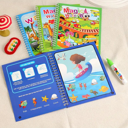 Reusable Magic Water Books 🔥 Pack of 4 ⭐